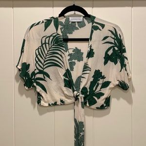 Flower print crop top